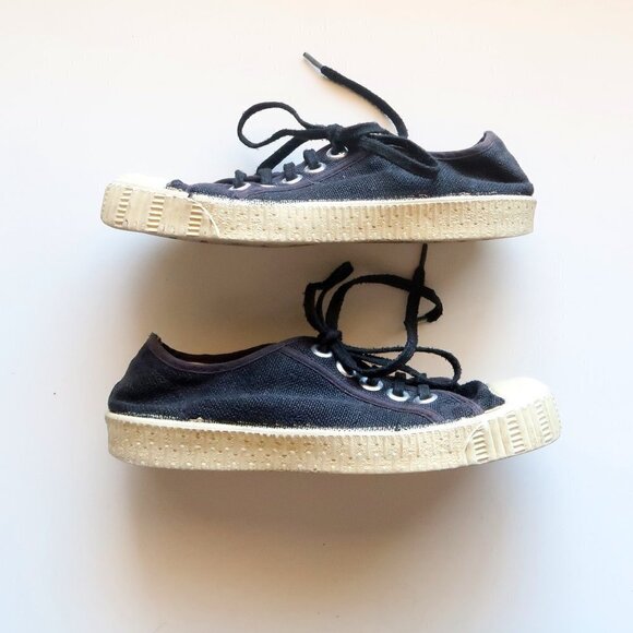 SPALWART Black & White Linen Lace-up Keds / Sneakers / Sports Shoes Size - Picture 9 of 15